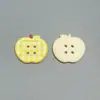 Botones de plástico de manzana a cuadros de colores, piezas de accesorio para manualidades, botones lindos y frescos para ropa infantil, botones de manzana estampados de colores