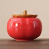 Pote Hermético de Cerâmica Caqui Ruyi, Caixa de Doces Caqui, Pote de Chá Criativo para Doces, Embalagem Pequena para Presente, Pote de Doces para Casamento