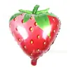 Nuevo Globo de Película de Aluminio de Fresa para Cumpleaños Infantil Fiesta Hawaiana Decoración Forma de Fruta de Fresa Globo Venta al por Mayor