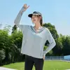 Roupa com Proteção Solar Destacável para Mulheres, Jaqueta com Proteção Solar e Capuz, Estilo Regular com Ombro Caído 2026, Respirável, Proteção UV, Tecido Original de Verão