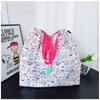 Bolsa de Compras Dobrável Verde Japonesa Desenho Animado Fofa Leve Grande Capacidade Bolsa de Ombro Grande Feminina Estilo Ins Presente