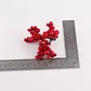 Venta Caliente Transfronteriza Espuma Artificial de Tres Puntas Bayas Rojas DIY Hecho a Mano Casero Decoración Navideña para el Hogar Accesorios de Frutas Rojas