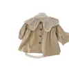 Gabardina para Niña 2026 Nueva Colección Primavera y Otoño Estilo Británico Elegante Longitud Media Ropa de Abrigo para Bebé Niña Primavera y Otoño