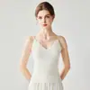 Camisola de punto 100% cachemir puro con cuello en V para mujer, corte ajustado, top base sin mangas, nuevo estilo otoño e invierno