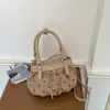 Bolso Grande de Lunares con Lazo para Mujer 2026 Otoño Nueva Moda Bolso Nube Fruncido Simple de Gran Capacidad Bolso de Hombro