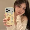 Funda de Teléfono Linda de Ciervo Estilo Coreano Adecuada para Apple 17/16Pro Nicho Anti-Caídas Iphone15/14P Diseño Simple