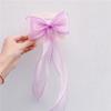 Pinza para el Cabello Trenzado con Lazo Arcoíris para Niñas con Larga Cinta, Pasador de Cinta para Cola de Caballo de Princesa, Accesorio para el Cabello Infantil