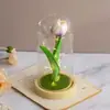 Flor Artificial Mini Tulipán de PU Flor Única Regalo Día de la Madre Día del Maestro Adorno de Flor en Cúpula de Vid Fabricante Amazon