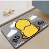 Alfombrilla Absorbente de Barro de Silicona Suave Extensible para Puerta de Inodoro Baño Nueva Alfombrilla Antideslizante para Pies Alfombrilla para Entrada del Hogar Dibujos Animados