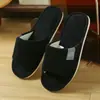 Chinelos Abertos para Primavera e Outono, Uso Doméstico Interno para Casais, Chinelos de Algodão Antiderrapantes para Homens e Mulheres, Veludo Cotelê no Atacado