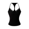 Camisola de renda branca puramente sedutora para mulheres, adequada tanto para usar por baixo quanto por cima, top sem mangas sexy e de corte justo