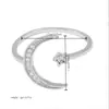 Anillo de Luz de Zirconia Incrustada en Oro Real Chapado en Cobre Transfronterizo Europeo y Americano Lujo Ligero Sensación de Alta Gama Anillo para el Dedo Joyería de Mano Versátil Fabricante Venta al por Mayor en Stock