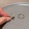 Anillo Abierto de Mariposa Doble Hueca para Mujer 2024 Nueva Moda Ajustable Anillo para Dieta Estilo Frío Anillo Combinable