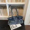 Bolsa de axila estilo coreano, luxo leve e sensação de alta qualidade, bolsa tote de jeans lavado, bolsa de mão transversal da moda para o dia a dia, bolsa de ombro para mulheres