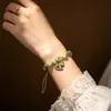 2026 Novo Cavalo de Madeira Pequeno Dopamina Pulseira Trançada de Calcedônia, Pulseira Ajustável com Cordão Colorida Macaron, Melhor Amigo