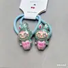 Elástico de Cabelo Labubu Fofo de Desenho Animado Acessório de Cabeça para Meninas Colorido Não Prejudicial Faixa de Cabelo Dopamina Elástico de Cabelo Infantil