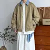 Jaqueta de retalhos xadrez retrô japonesa com vibe americana para homens e mulheres, top casual solto versátil para o trabalho