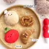 Pingente Chaveiro Divertido Criativo com Tema de Comida, Boneca de Pelúcia Croissant Fofa e Peculiar, Pingente de Mochila