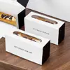 Caja de Embalaje Negra con Relieve de Napoleon Mille-Feuille Larga de Moda Caja de Papel de Hojaldre con Forma de U para Hornear Venta al por Mayor Comercial