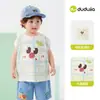 [100% Algodón Puro] Ropa Infantil Dudu Chaleco para Bebé Verano Lindo Dibujos Animados Chalecos para Niños Moda de Verano para Niñas Ropa de Moda