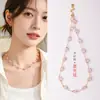 Colar de Pérolas de Cristal Dopamina para Mulheres, Corrente de Clavícula de Luxo Leve e de Alta Qualidade, Design de Nicho, Colar Elegante