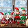 Novo Enfeite de Boneca Elfo Decoração de Boneca de Tecido de Natal Elfo com Pernas Caídas Fantasia Pequeno Brinquedo
