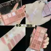 Paleta de sombras de dez cores menta doce para iniciantes perolada fosca fina com brilho plateada para maquiagem de estudante maquiagem feminina