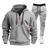 Chamarra sudadera transfronteriza para hombre, traje deportivo de primavera y otoño, sudadera con capucha casual para hombre con múltiples bolsillos, ropa de trabajo