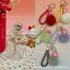 Pingente de Ouro Puro 999 Flor e Dinheiro Série Urso Morango Bola de Pelo Cordão Promoção de Transmissão ao Vivo no Tiktok