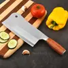 Venta al por mayor del fabricante Cuchillo para cortar huesos de acero inoxidable Cuchillo de cocina para el hogar Mango de madera Cuchillo para picar Cuchillo para rebanar carne Cuchillo de cocina
