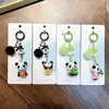 Cadena de Teléfono con Cuentas de Panda de Cristal Llavero Cordón para Teléfono Llavero Exquisito Colgante para Mochila de Niñas Pequeño Regalo