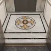 Tapetes para Elevador com Logo Personalizado, Carpete Especial Feito Sob Medida para a Cabine do Carro, Couro de Piso em PVC com Padrão de Mármore Imitado, Tapete de Borracha Espessado