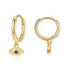 Brincos Tendência Olho de Diabo em Prata Esterlina 925 para Mulheres, Design Estilo Coreano, Moda de Nicho, Ear Cuffs Simples Es3123