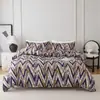 Conjunto de tres piezas geométrico estilo nórdico para comercio exterior transfronterizo, sábanas ajustadas y ropa de cama hipoalergénicas para todas las estaciones, fabricante