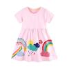 Directamente del Fabricante, Vestidos para Niñas con Estilo Europeo y Americano, Estampados de Dibujos Animados de Moda, Vestidos de Princesa para Niñas, Nuevos Productos de Verano, Vestidos para Niños