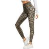 Cross-border popular leopard estampa leggings europeu e americano cintura alta apertado quadril lifting esportes outerwear stretch yoga cropped calças