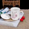 Taza de Té de Cerámica Jingdezhen para el Hogar de Gran Capacidad con Tapa y Asa Taza de Té para Oficina de Negocios con Logo