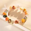 Pulsera de Cristal con Perlas de Cristal Natural Optimizada Pulsera Versátil de Nicho Joyería de Moda de Lujo Ligero Venta al por Mayor para Mujeres