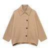 Atacado de Roupas Femininas Transfronteiriças Europeu e Americano Outono e Inverno Novo Retrô Lã Outerwear Lapela Jaqueta Solta 8353724