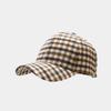 Gorra de béisbol de cuadros clásica retro artística de nuevo estilo europeo y americano para hombre, para exteriores, ocio, a prueba de sol, con visera, para mujer, de red, sombrero rojo