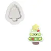 Molde de silicona para juguete blando estilo tejido, formas de gato Miffy y árbol de Navidad, molde hecho a mano para hacer juguetes de comida