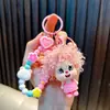 Llavero de Chica de Cabello Rizado Colgante para Mochila Pareja Muñeca de Peluche de Cabello Rizado Colgante Máquina de Peluches Pequeños Regalos Al Por Mayor
