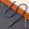 Suporte de Lótus tecelagem manual combinação de duas cores pingente de corda Ruyi cordão pingente de ágata de jade corda simples cordão para pescoço