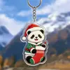 Chaveiro Acrílico de Pequeno Animal de Natal Pingente para Retrovisor de Carro Mochila Pequeno Presente