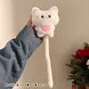 Lindo gatito de cola larga colgante peluche cielo estrellado figura de gato llavero de mochila para pareja muñeca venta al por mayor