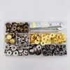En stock, entrega rápida: 80 juegos de broches de presión grandes blancos de acero inoxidable 201 de cuatro colores de 15 mm, juego de broches de presión metálicos