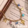 Collar de Acero Inoxidable Chapado en Oro de 18K con Colgante Estilo Sudasiático, Cadena Hecha a Mano, Personalidad Creativa de Nicho Europeo y Americano, Color, Collar para Mujer