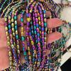 Suministro directo de fábrica de material de cuentas hecho a mano, joyería, accesorios de bricolaje, cuentas sueltas de cristal, cuentas redondas, cuentas de arroz oliva, cuentas ligeras de colores