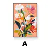 Pintura de Pared para Colgar en Sofá Simple Abstracto Acuarela Dopamina Fresca Estilo Crema Cálido Floral Decoración de Sala de Estar