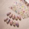 Pegatinas para Uñas Tensoras con Relieve de Gelatina Flor de Cinco Pétalos M483 Flor de Cerezo Melocotón Rosa Flor de Loto Tulipán Flores
